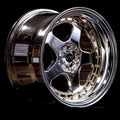 15x8 inch Single Wheel Only 15" Platinum Gold Rivet Rim 4x100/4x114.3 K274096