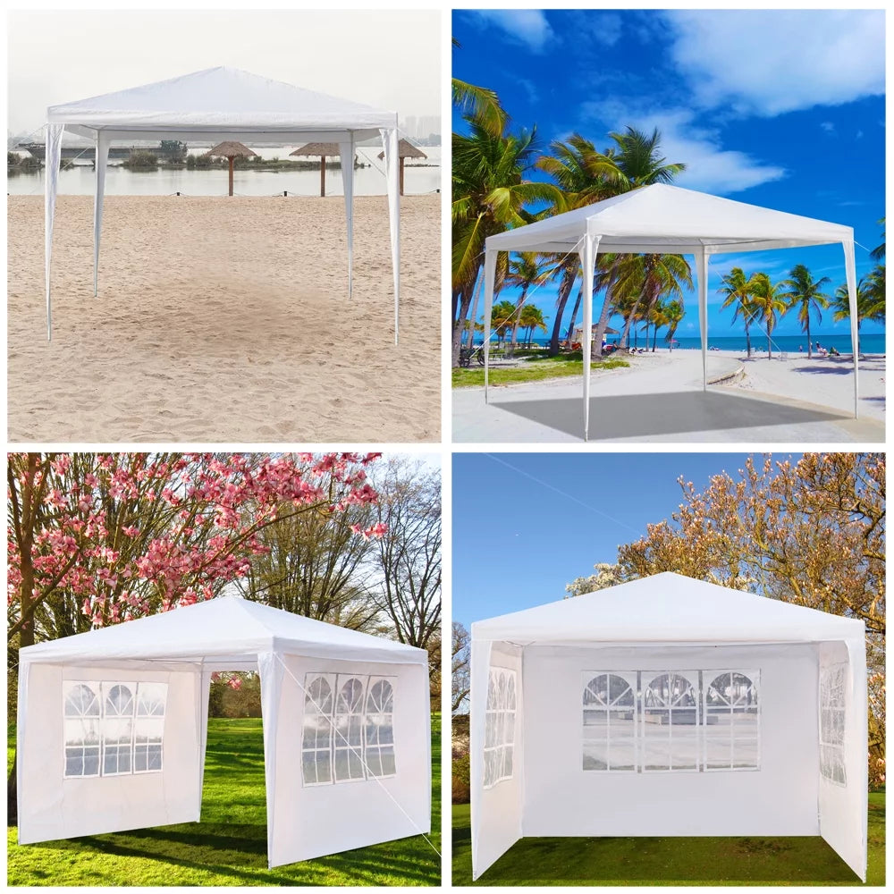 10 x 10 Canopy Tent with 3 Removable Sidewalls and Portable Bag M30571