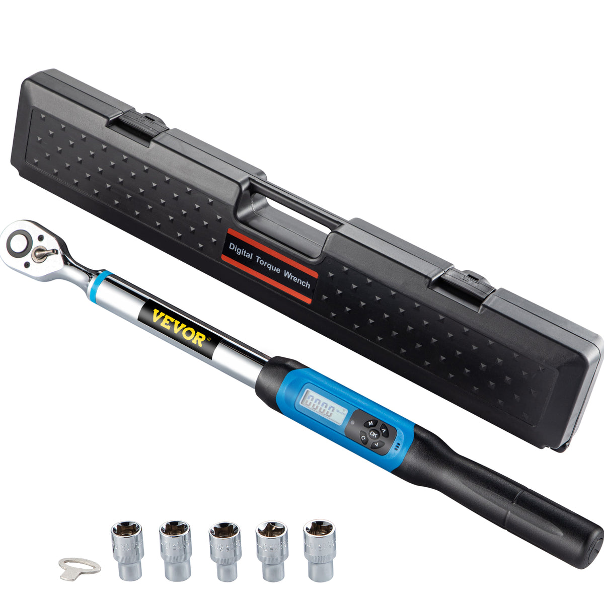 1/2" Drive Digital Torque Wrench with LED Display and Case W6928
