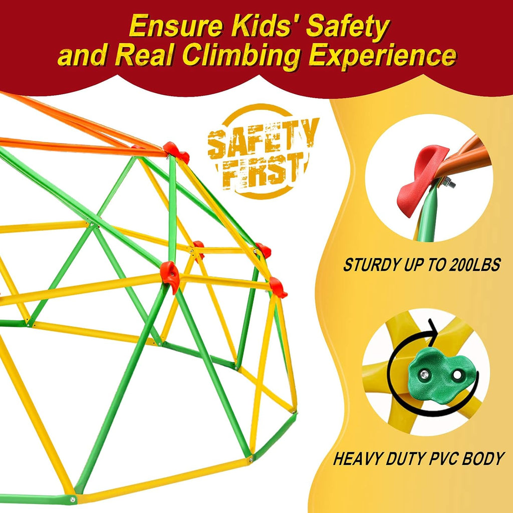 10FT Geometric Climbing Dome Outdoor Play Equipment G683