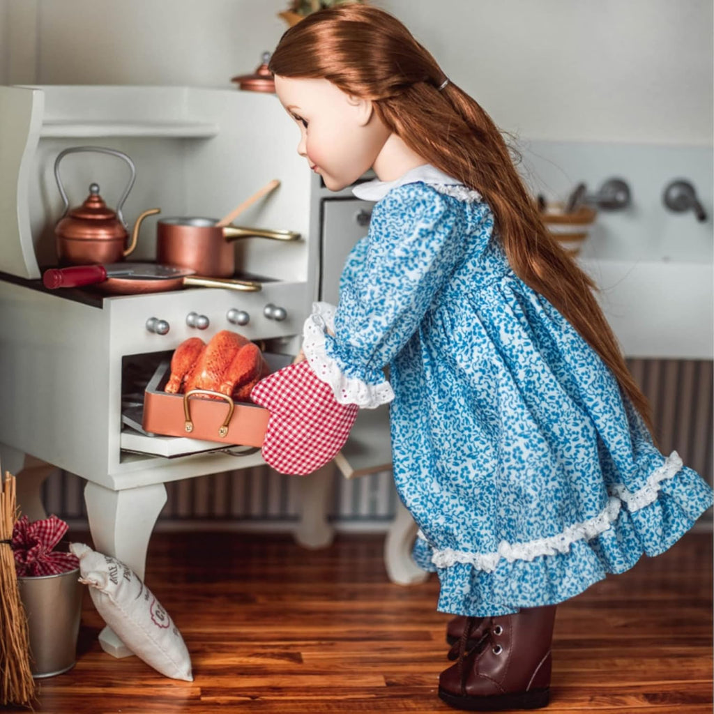 18 Inch Doll Furniture Wooden Cook Stove & Oven E743