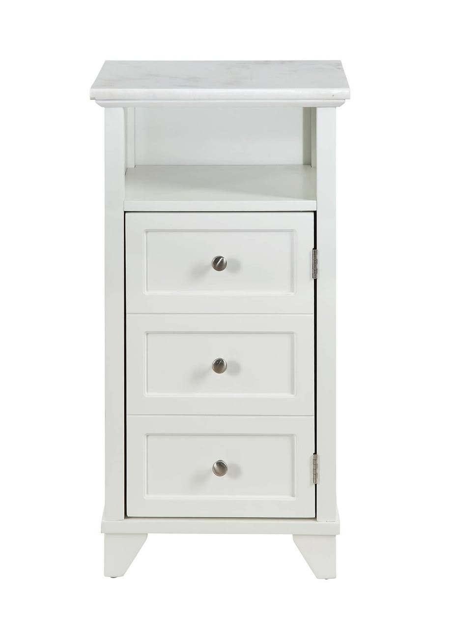1 Cubby Wooden Cabinet with Marble Top T590861