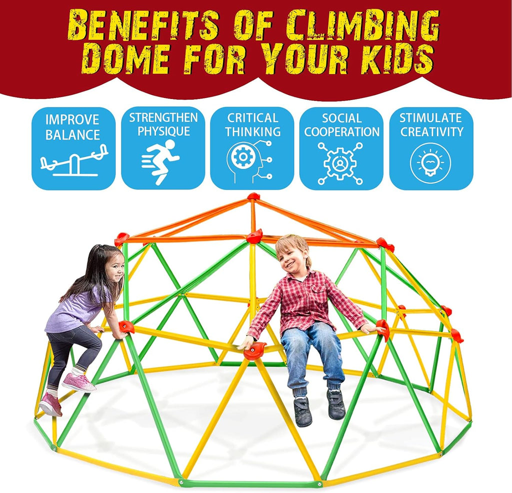10FT Geometric Climbing Dome Outdoor Play Equipment G683