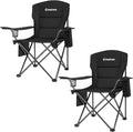 2 Pack Heavy Duty Oversized Folding Camping Chairs T115087