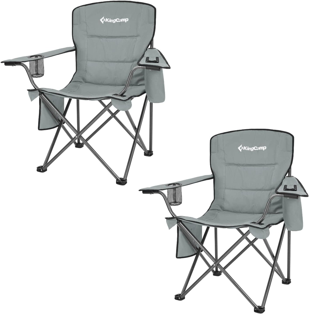 2 Pack Heavy Duty Oversized Folding Camping Chairs T115087