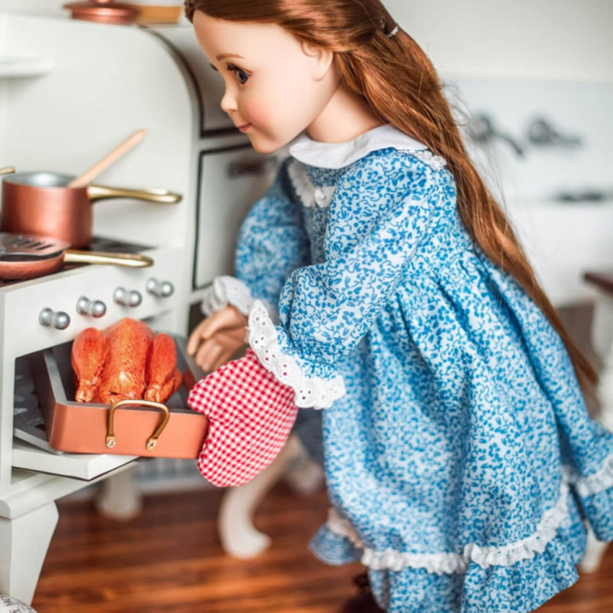 18 Inch Doll Furniture Wooden Cook Stove & Oven E743