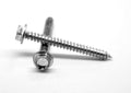 1/4-14 x 3 1/2 Sheet Metal Screw Hex Washer Head Type AB Zinc Plated Low Carbon Steel M783