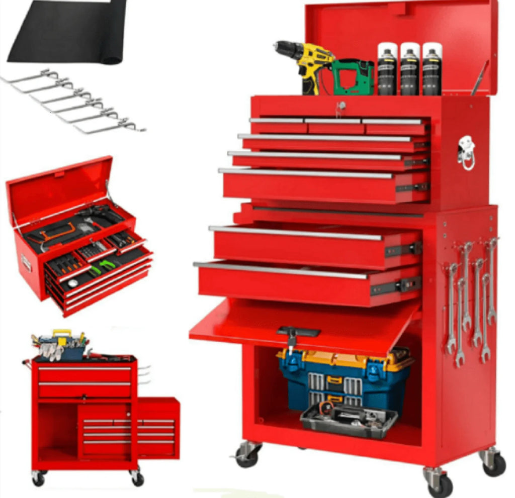 2-IN-1 8-Drawer Rolling Tool Chest & Cabinet P289