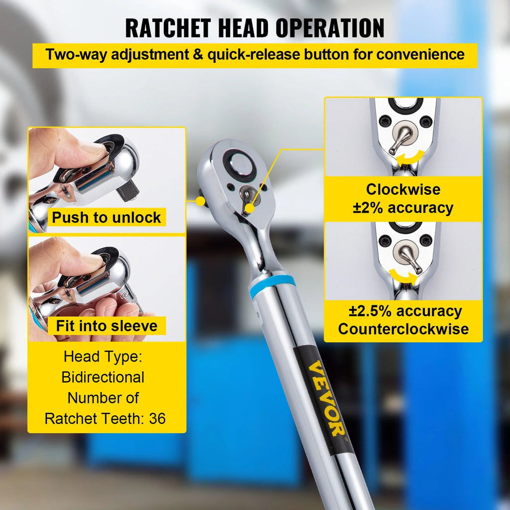 1/2" Drive Digital Torque Wrench with LED Display and Case W6928