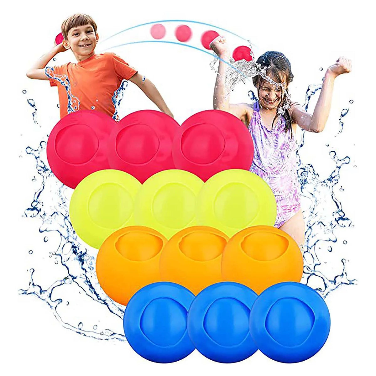12PC Reusable Water Balloons D908002