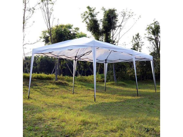 10x20 ft Pop Up Canopy Tent Gazebo with Sides - White M445561