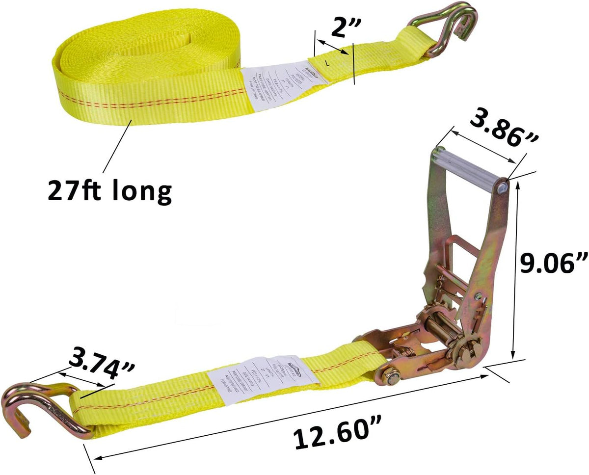 12 Pack Heavy Duty Ratchet Tie Down Straps with Aluminum Handle C917854