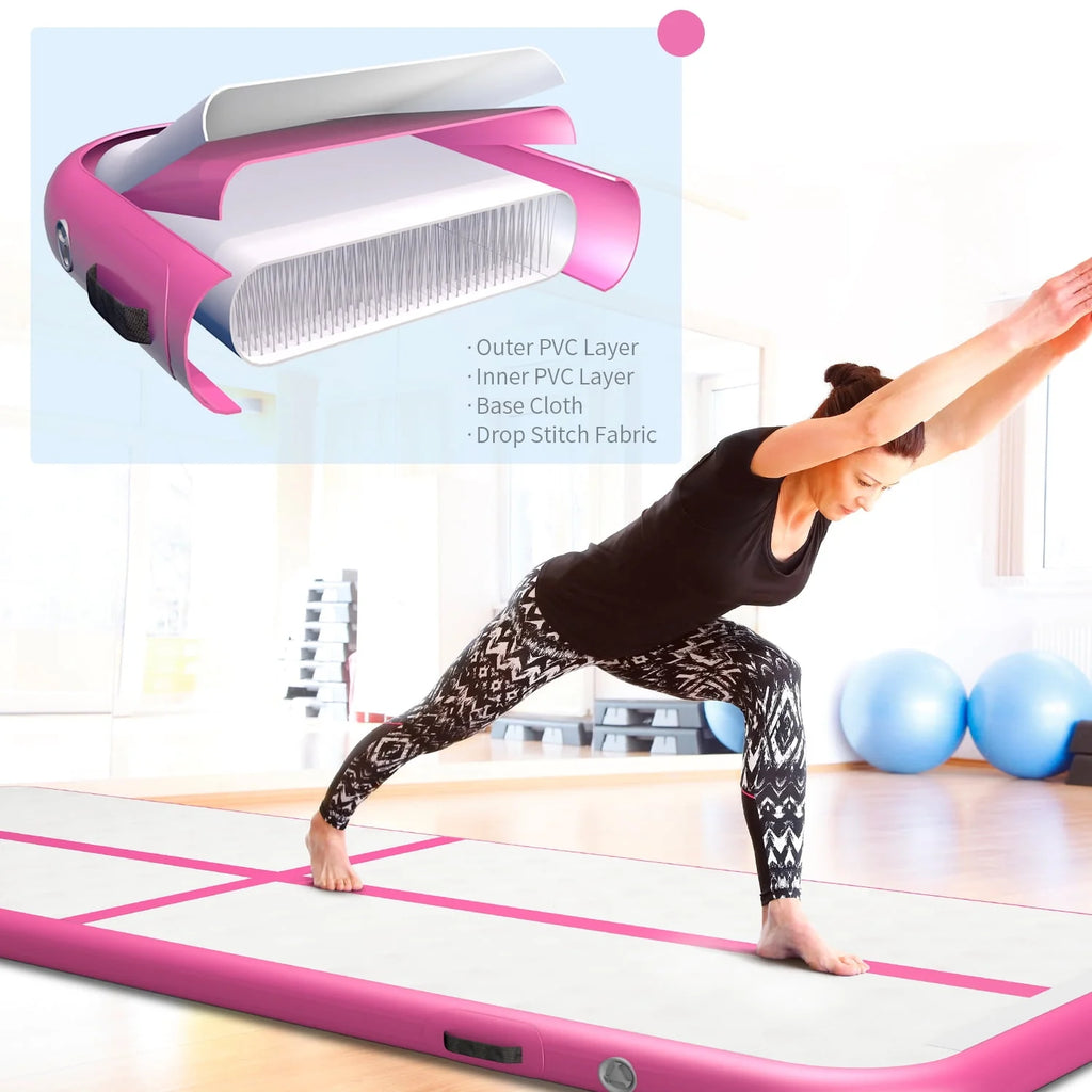 10' Inflatable Air Gymnastics Mat with Pump J655761