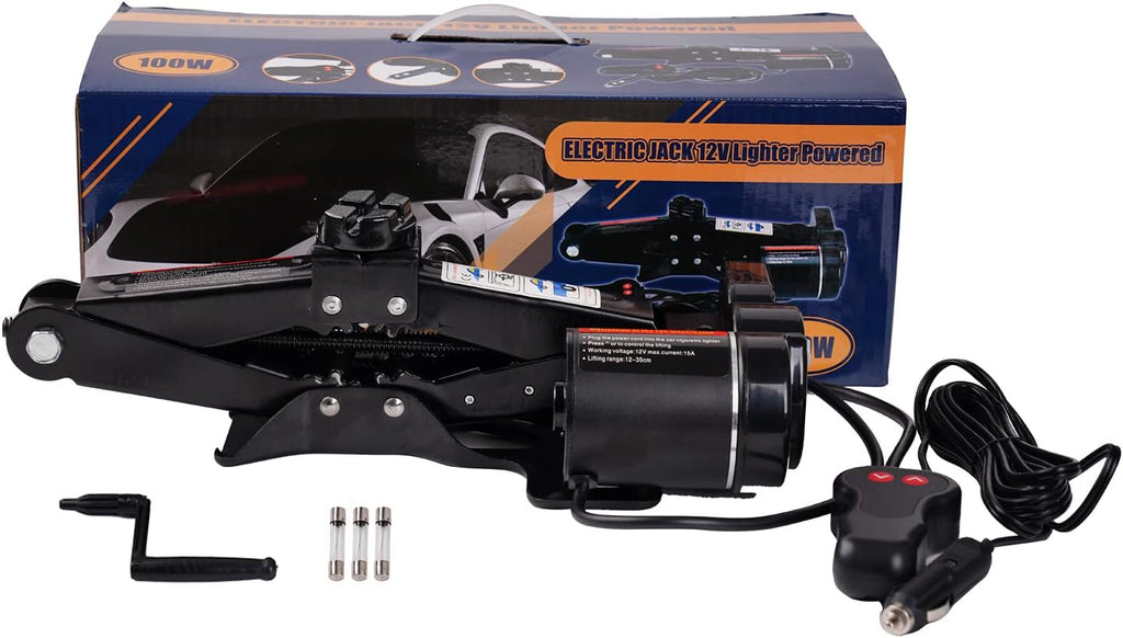 2 Ton 12V Electric Car Jack Kit Black Pack of 2 M914347