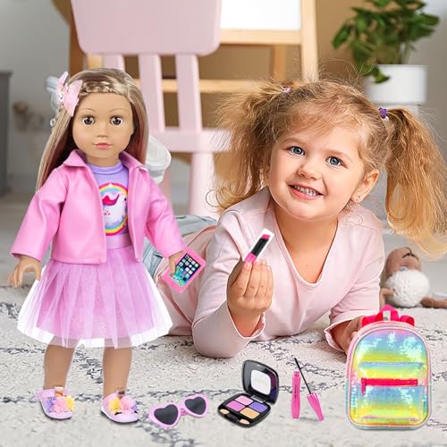 18 Inch Doll Makeup Accessories and Clothes Play Set W60974
