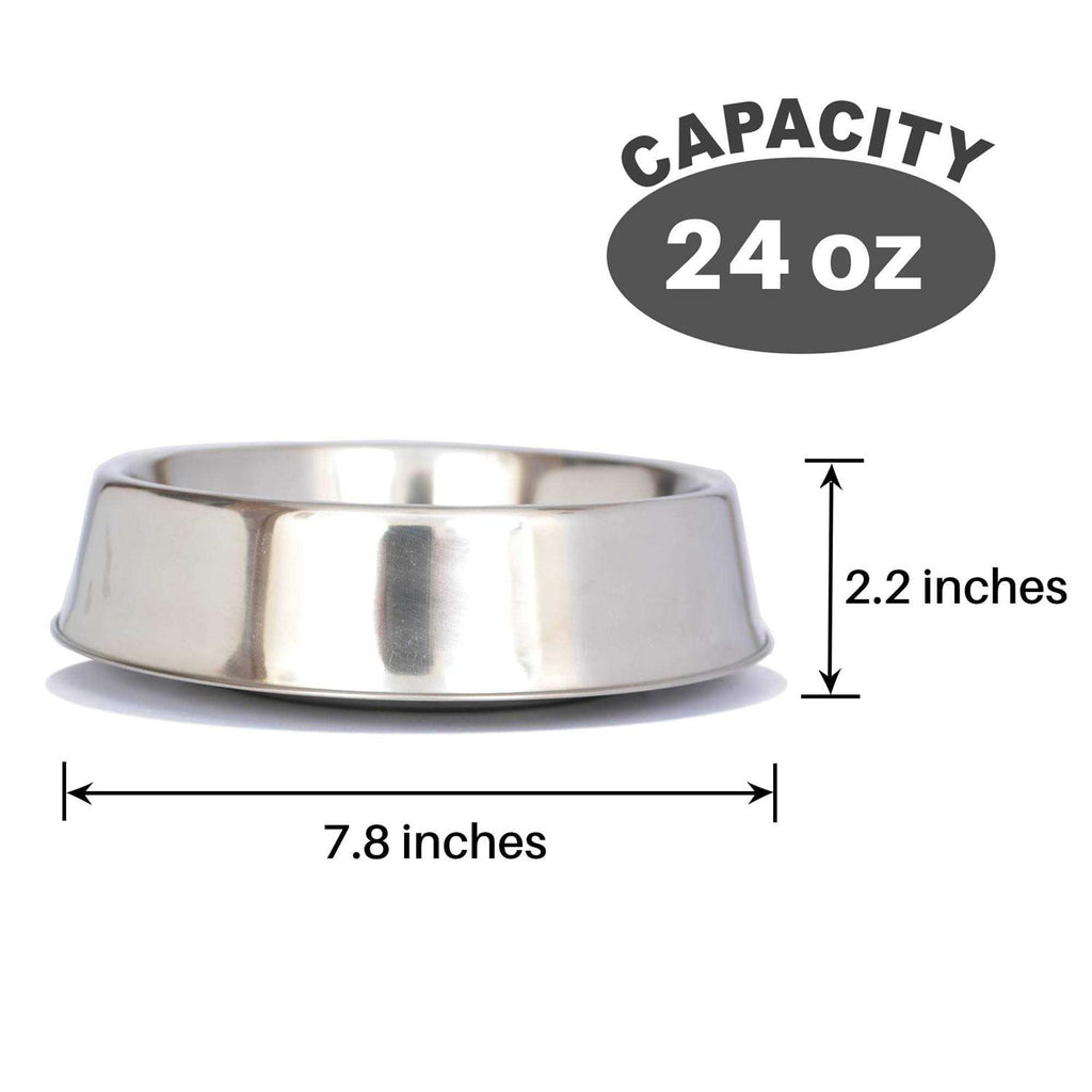 2 Pack Stainless Steel Non Skid Pet Bowl R877