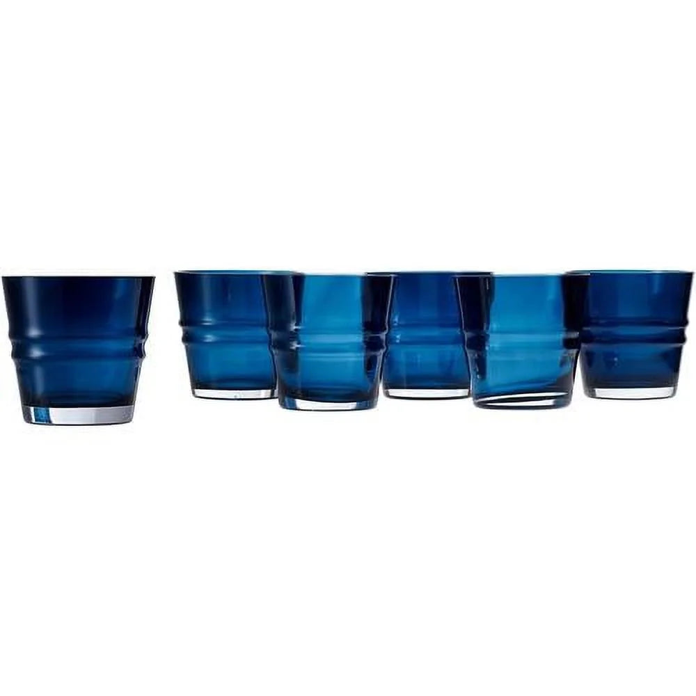 Navy Glass Set Of 6 F35446