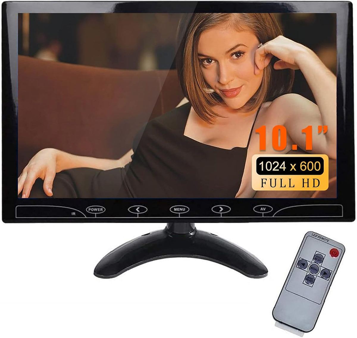 10.1" HD 1024x600 Portable LCD Monitor with HDMI AV VGA Port, Pack of 2 K95667