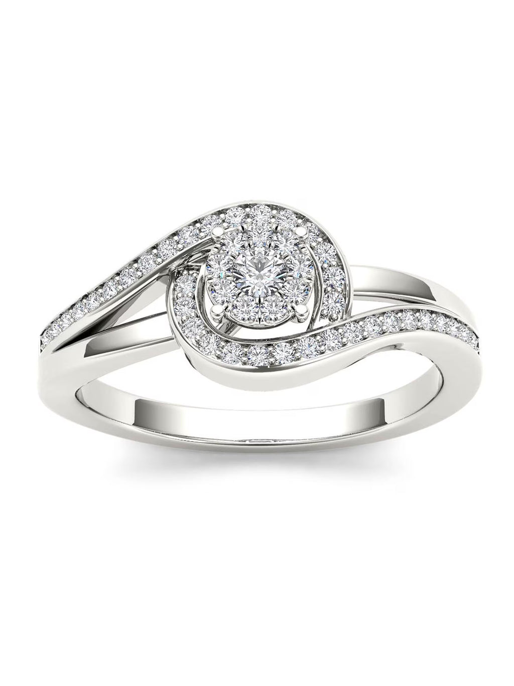 1/5ct Tw Diamond Cluster Engagement Ring A459519