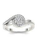 1/5ct Tw Diamond Cluster Engagement Ring A459519