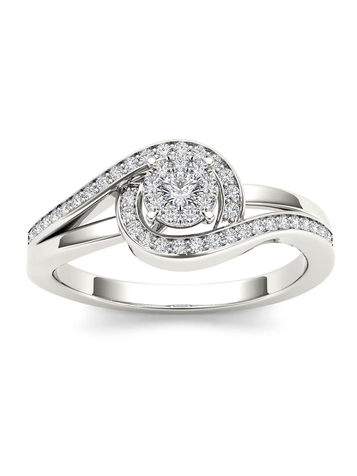 1/5ct Tw Diamond Cluster Engagement Ring A459519
