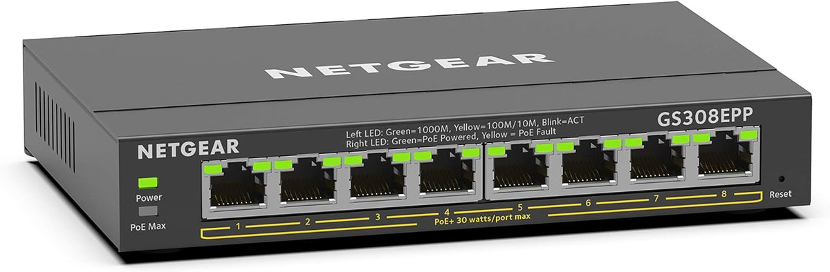 16-Port PoE Gigabit Ethernet Plus Switch with 15 x PoE+ @ 180W, 1 x 1G SFP Port B79277