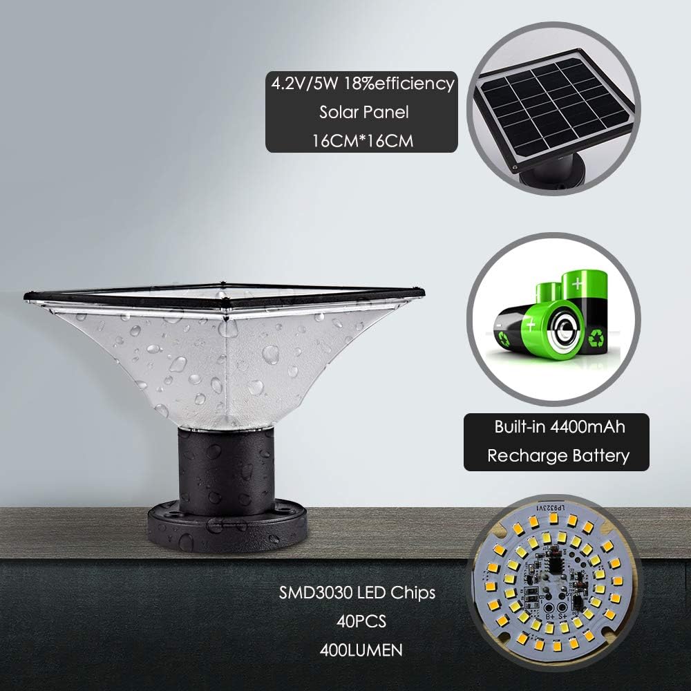 2 Pack Solar Post Cap Lights R1553