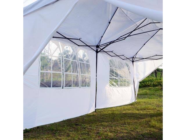 10x20 ft Pop Up Canopy Tent Gazebo with Sides - White M445561