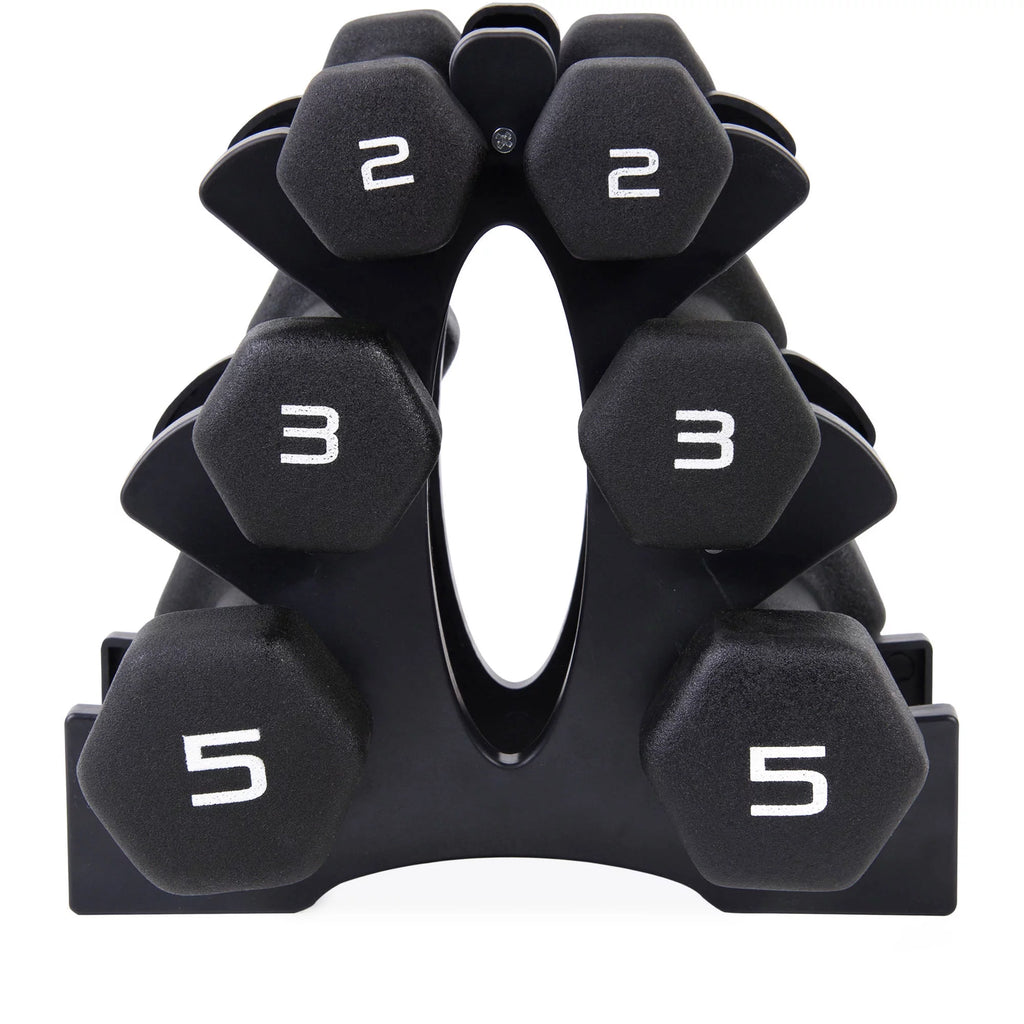 20lb Neoprene Dumbbell Set with Rack W324806
