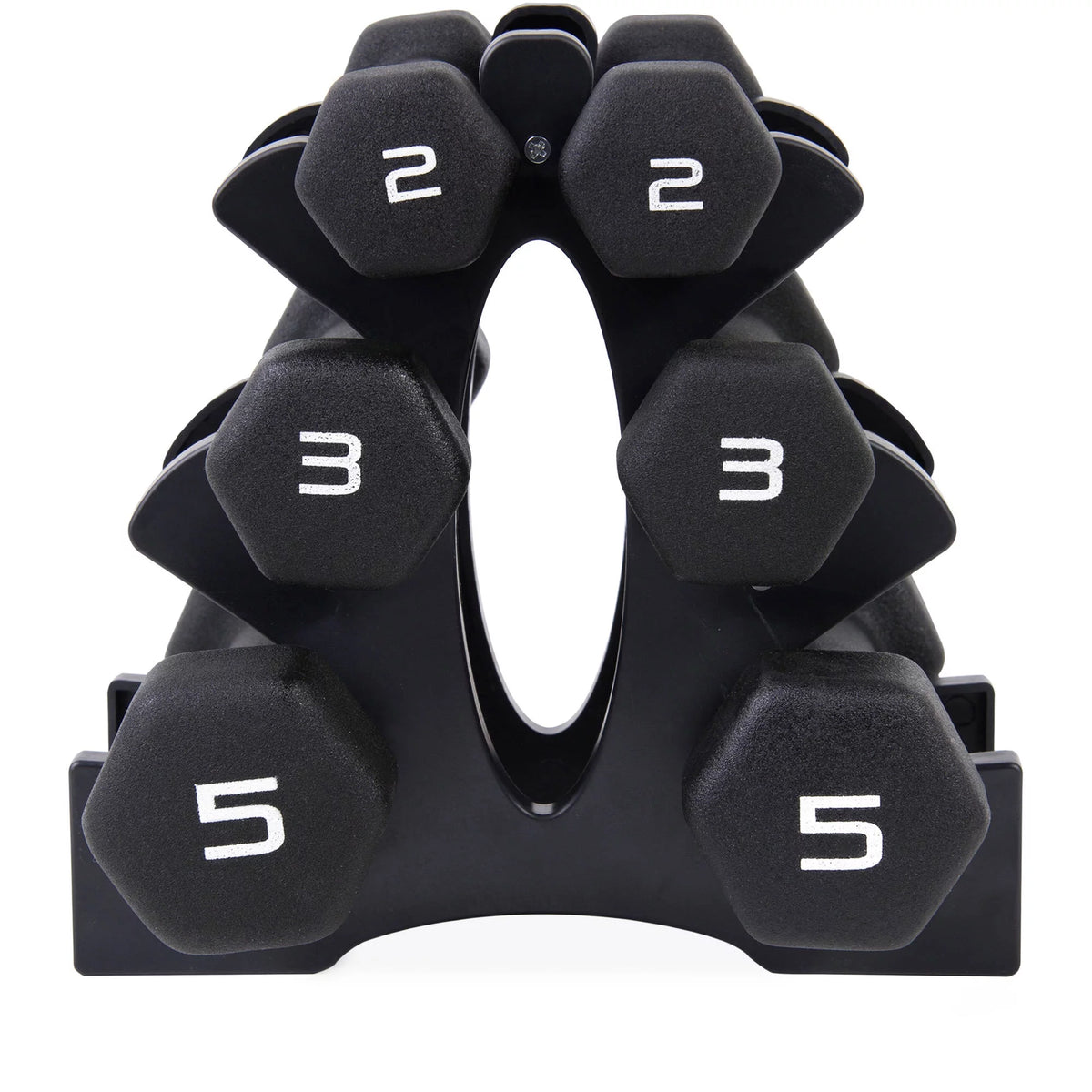 20lb Neoprene Dumbbell Set with Rack W324806