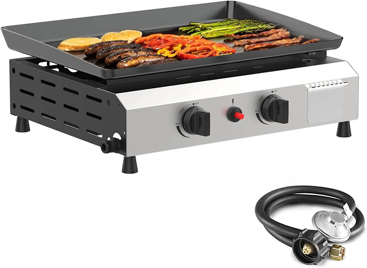 3 Burner Propane Gas Griddle with Side Shelves Z898