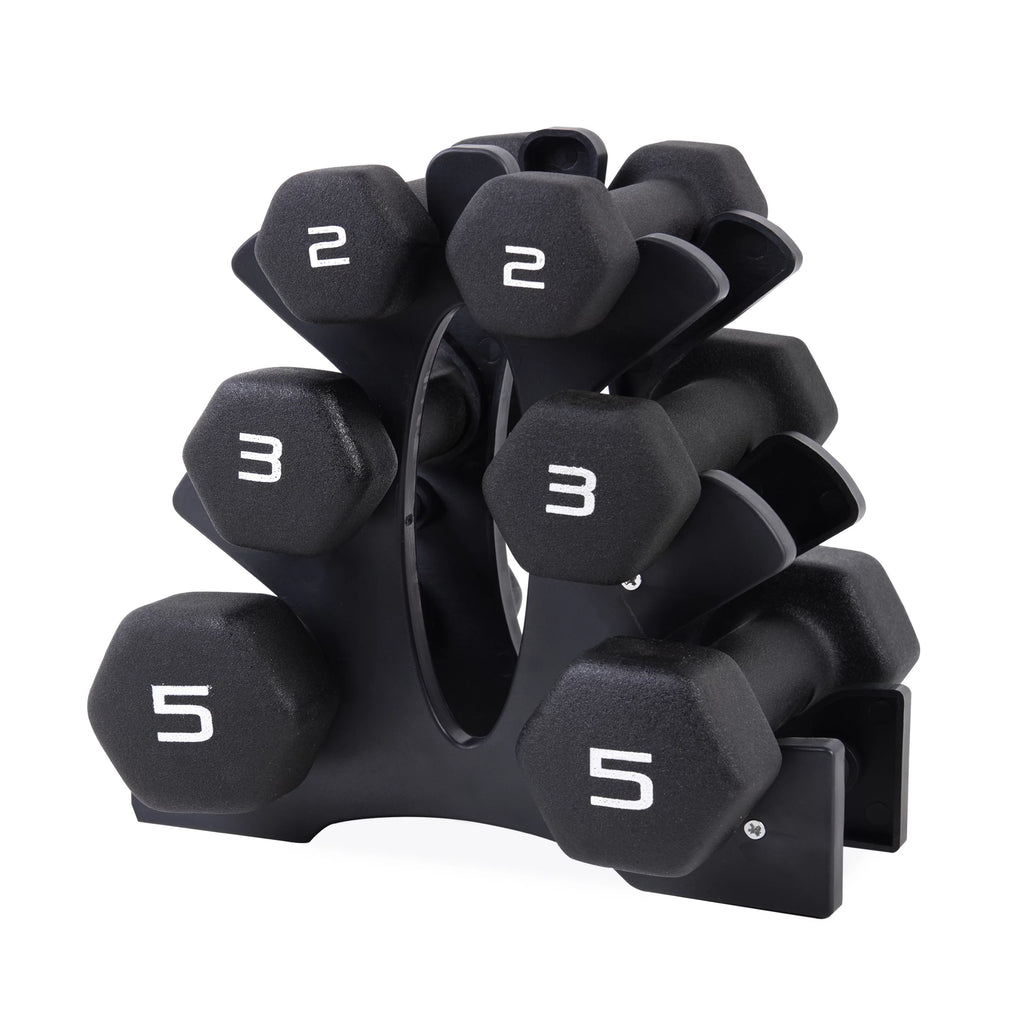 20lb Neoprene Dumbbell Set with Rack W324806
